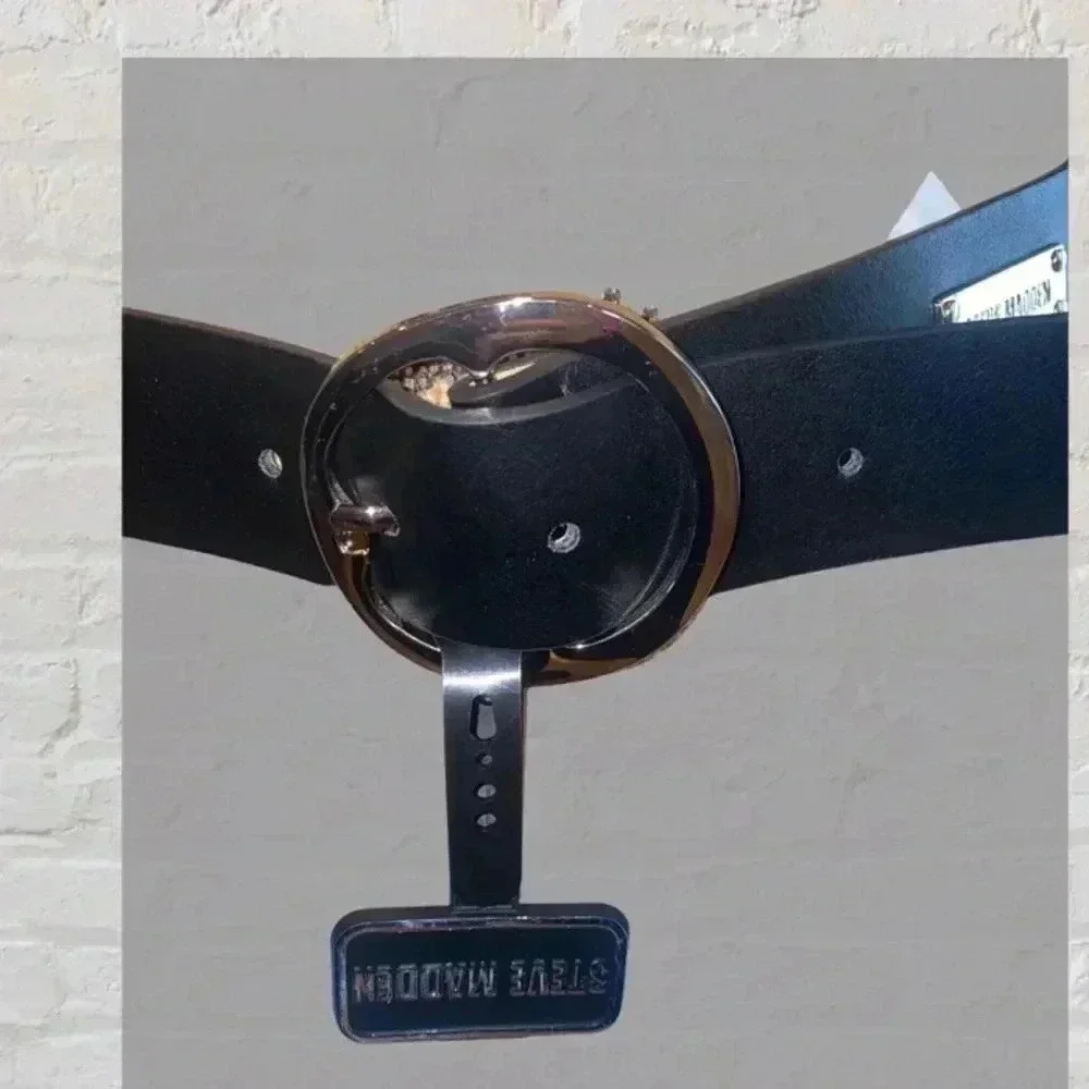 Steve Madden Black/Silver Belt
